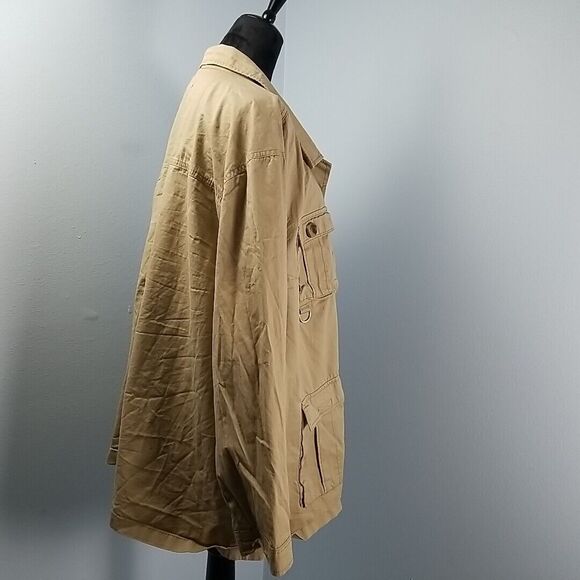 New Look Utility Cargo Jacket 3X Button Front Lightweight Cotton Layering - Picture 9 of 11